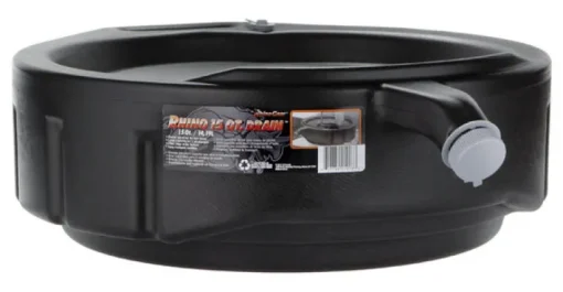 FloTool Plastic 15 qt Round Oil Drain and Recovery Pan