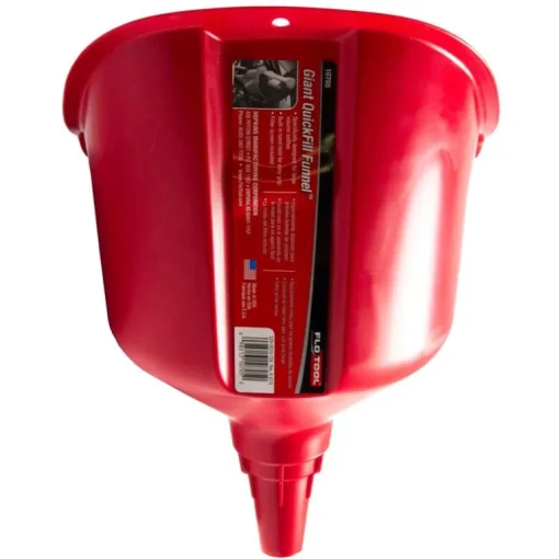 FloTool Red 12.5 in. H Plastic Funnel