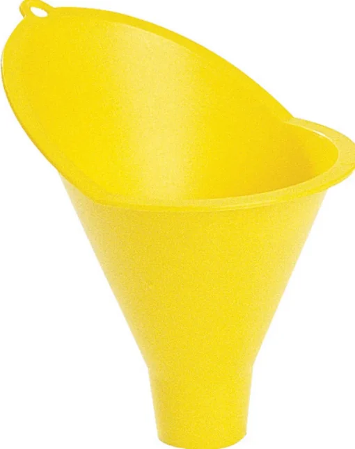 FloTool Yellow Plastic Quick Pouring Wide Spout Opening Radiator Funnel 8 oz. Load Capacity 4 H in.