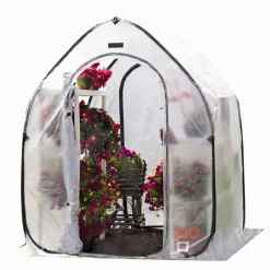 Flowerhouse PlantHouse Clear Gro-Tec Pop-Up Greenhouse 78 x 60 x 60 in.