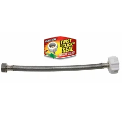 Fluidmaster 3/8 in. Compression X 7/8 in. D Ballcock 20 in. Braided Stainless Steel Toilet Supply Li