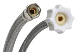 Fluidmaster 3/8 in. Compression X 7/8 in. D Ballcock 16 in. Braided Stainless Steel Toilet Supply Li