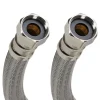 Fluidmaster 3/4 in. FIP X 3/4 in. D FIP 24 in. Braided Stainless Steel Water Heater Supply Line