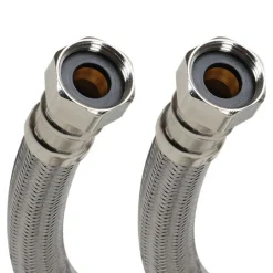 Fluidmaster 3/4 in. FIP X 3/4 in. D FIP 24 in. Braided Stainless Steel Water Heater Supply Line