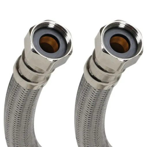 Fluidmaster 3/4 in. FIP X 3/4 in. D FIP 24 in. Braided Stainless Steel Water Heater Supply Line