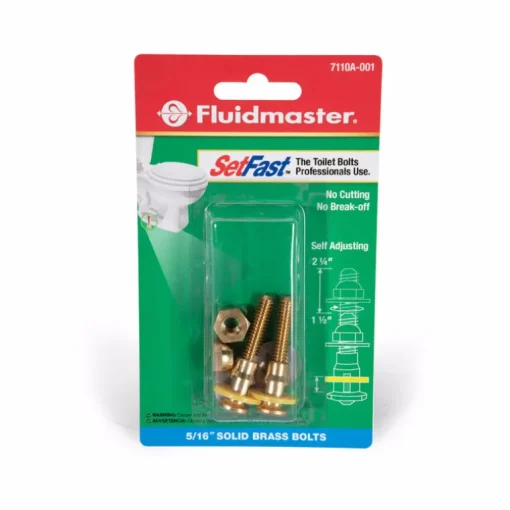Fluidmaster Brass Closet Toilet Bolt Kit 5/16 x 2-1/4 in. with Washers