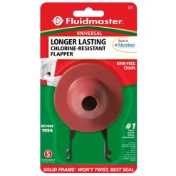 Fluidmaster Flush Valve Flapper Red Microban