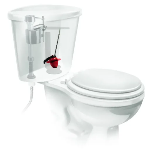 Fluidmaster Flush Valve Flapper Red Microban