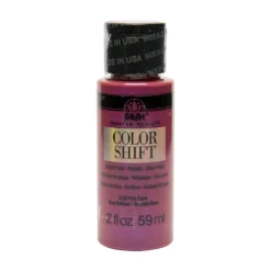 Folkart Color Shift Metallic Pink Flash Hobby Paint 2 oz. (Pack of 3)