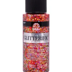 Folkart Glitterific Red Hobby Paint 2 oz. (Pack of 3)