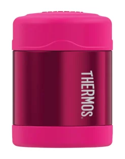 FOOD JAR PINK 10OZ SS