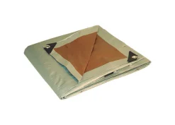Foremost Dry Top 10 ft. W X 12 ft. L Heavy Duty Polyethylene Reversible Tarp Brown/Silver