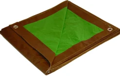 Foremost Dry Top 16 ft. W X 24 ft. L Medium Duty Polyethylene Reversible Tarp Brown/Green