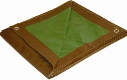 Foremost Dry Top 26 ft. W X 40 ft. L Medium Duty Polyethylene Reversible Tarp Brown/Green