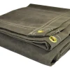 Foremost Dry Top Heavy Duty Canvas Tarp Olive 8 ft. L x 6 ft. W