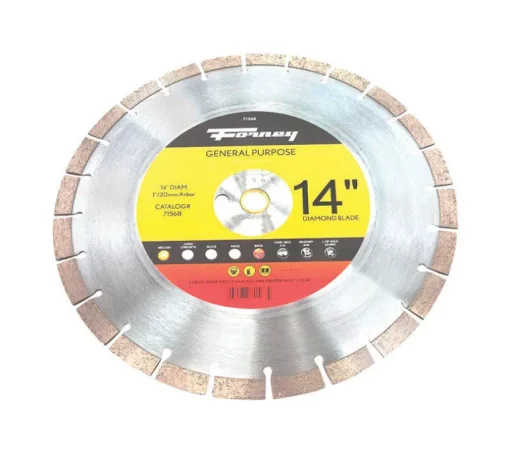 Forney 14 in. D X 1 in. General Purpose Diamond Segmented Rim Circular Saw Blade 24 teeth