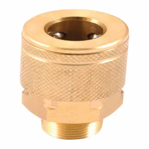 Forney Brass Air Coupler 1/4 in. Male X 1/4 in. 1 pc