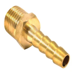 Forney Brass Air Hose End 1/4 in. Male X 1/4 in. Hose Barb 1 pc