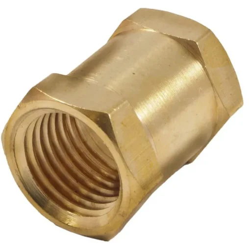 Forney Brass Coupler 1/4 in. Female X 1/4 in. Female 1 pc