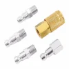 Forney Brass/Steel Air Coupler and Plug Set 1/4 in. 1/4 in. 5 pc