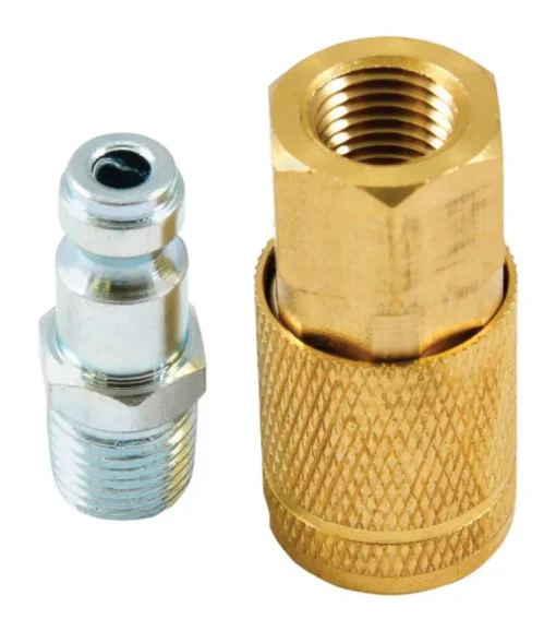 Forney Brass/Steel Air Coupler and Plug Set 1/4 in. 1/4 in. 2 pc