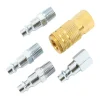 Forney Brass/Steel Air Coupler and Plug Set 1/4 in. 1/4 in. 5 pc