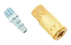Forney Brass/Steel Air Coupler and Plug Set 1/4 in. 1/4 in. 2 pc