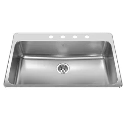Franke Kindred Stainless Steel Top Mount 22 in. W X 33-3/8 in. L Single Bowl Kitchen Sink Silver