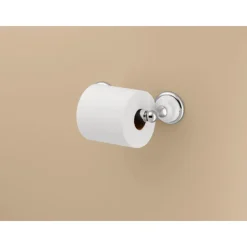 Franklin Brass Polished Chrome White Toilet Paper Holder 3.1 L x 4.6 H x 12 W in.