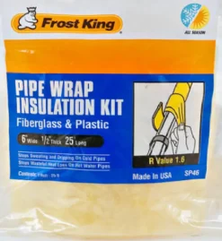 Frost King 6 in. W x 25 ft. L 1.6 Unfaced Fiberglass Pipe Insulation Wrap Roll 12.5 sq. ft.