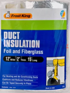 Frost King 12 in. X 15 ft. L Fiberglass/Foil Duct Insulation