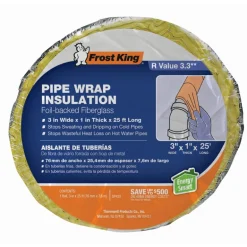 Frost King 3 in. X 25 ft. L Fiberglass/Foil Pipe Insulation