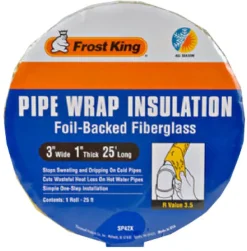 Frost King 3 in. X 25 ft. L Fiberglass/Foil Pipe Insulation