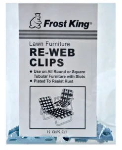 Frost King Aluminum Rust Resistant Re-Webbing Clips for Tubular Furniture with Slots