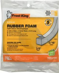 Frost King Black Rubber Foam Weather Seal For Doors and Windows 10 ft. L X 0.32 in.