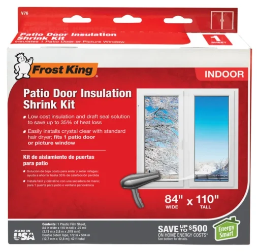 Frost King Clear Shrink Indoor Patio Door Insulator Kit 84 in. W X 110 in. L