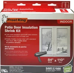 Frost King Clear Shrink Indoor Patio Door Insulator Kit 84 in. W X 110 in. L