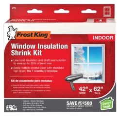 Frost King Clear Shrink Indoor Window Film Insulator Kit 42 in. W X 62 in. L