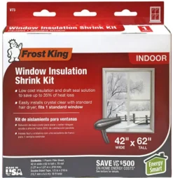Frost King Clear Shrink Indoor Window Film Insulator Kit 42 in. W X 62 in. L