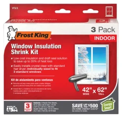 Frost King Clear Shrink Indoor Window Film Insulator Kit 42 in. W X 62 in. L