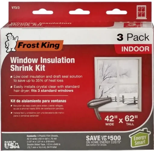 Frost King Clear Shrink Indoor Window Film Insulator Kit 42 in. W X 62 in. L