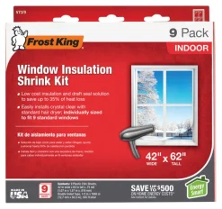 Frost King Clear Shrink Indoor Window Film Insulator Kit 42 in. W X 62 in. L