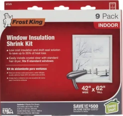 Frost King Clear Shrink Indoor Window Film Insulator Kit 42 in. W X 62 in. L