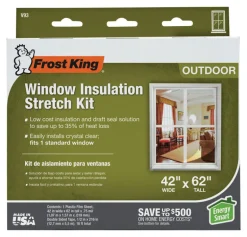 Frost King Clear Stretch Outdoor Window Film Insulator Kit 42 in. W X 62 in. L