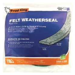 Frost King Gray Felt Weather Seal For Doors and Windows 17 ft. L X 0.19 in.