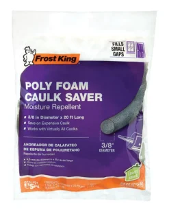 Frost King Gray Poly Foam Caulk Saver For Gaps and Openings 20 ft. L X 0.38 in.