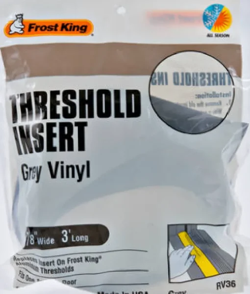 Frost King Gray Replacement Vinyl Threshold Insert for Doors 36 L x 1.875 in. (Pack of 12)