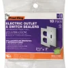 Frost King White 1 gang Plastic Toggle Wall Plate Sealers 10 pk