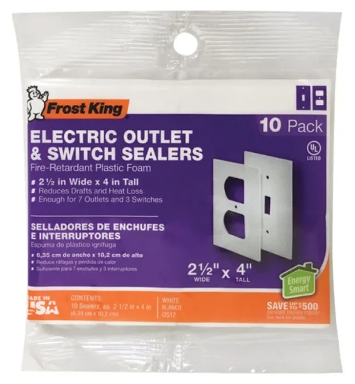 Frost King White 1 gang Plastic Toggle Wall Plate Sealers 10 pk