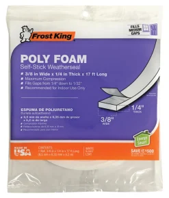Frost King White Poly Foam Weather Seal For Doors and Windows 17 ft. L X 0.25 in.